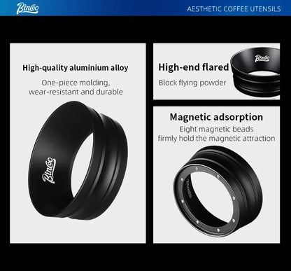Bincoo Coffee Dosing Ring Magnetic High 3.2cm Espresso Funnel 51mm 58mm For Delonghi Breville Portafilter Home Barista Tools