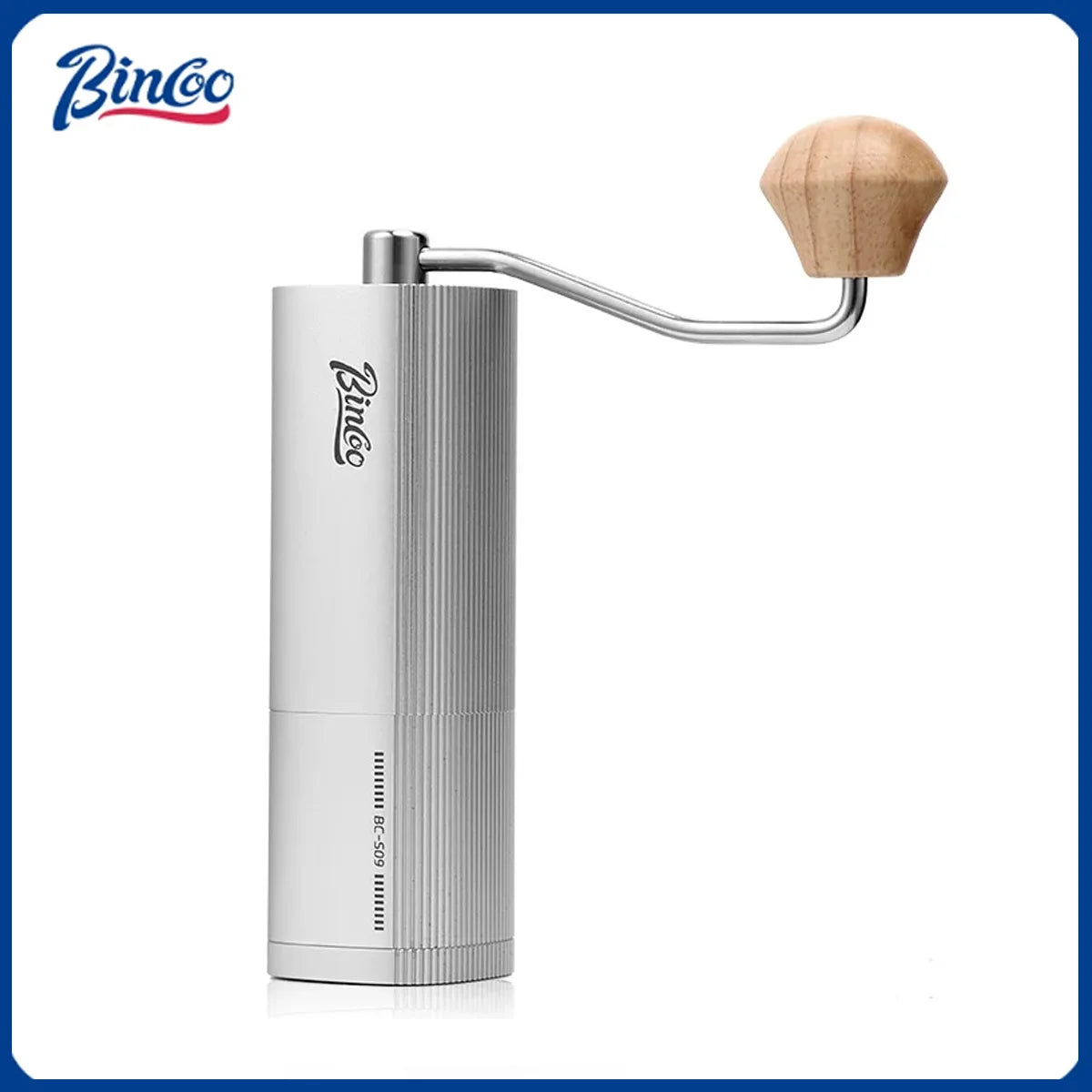 Bincoo Chestnut Manual Coffee Grinder Upgrade All-metal Body & Anti-slip Design Portable Hand Grinder CNC Burr Inside Barista