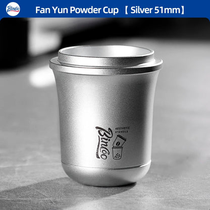 Bincoo 51/58mm Coffee Dosing Cup Aluminum Material Compatible with Espresso Portafilter Durable Wear Resistant Tool for Barista