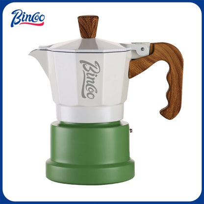 Bincoo GYKF2291 Professional 3Valve Moka Pot Construction 2-3 pa Pressure System Eagle Spout Design Prevents Leakage Home Coffee Brewing