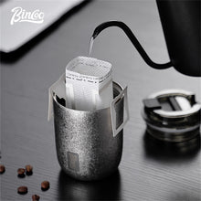 BINCOO 240ML Pure Titanium Coffee Thermos Cup Car Leak-proof Travel Thermal Mug Portable Vacuum Insulated Coffee Cup Gift Box