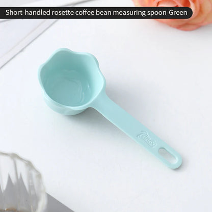 Bincoo rosette coffee spoon colorful short coffee measuring spoon long handle coffee bean spoon pressed powder spoon