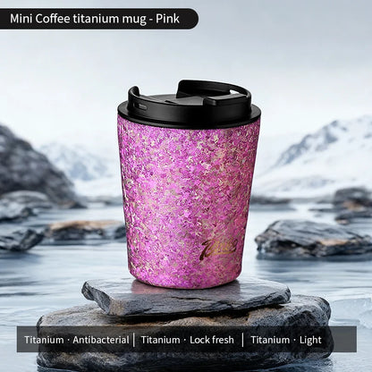 Bincoo 240ML Coffee Cup Pure Titanium Material High And Low Temperature Resistance Portable Office Car Leak Proof Coffee Cups