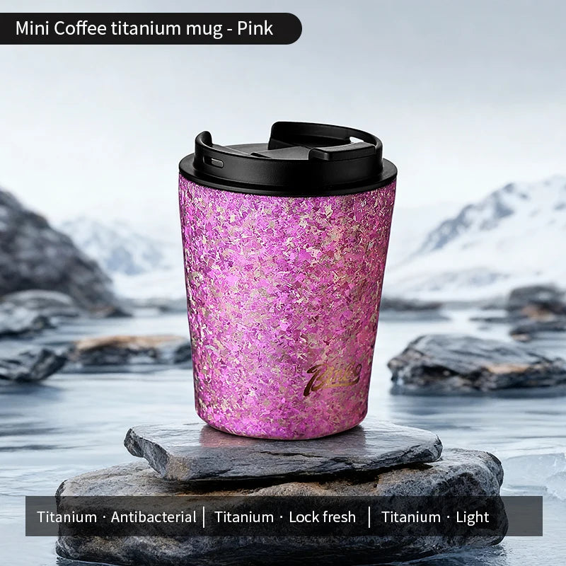 Bincoo 240ML Coffee Cup Pure Titanium Material High And Low Temperature Resistance Portable Office Car Leak Proof Coffee Cups