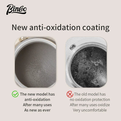 Bincoo Mocha Pot Double Valve Italian Espresso Pot Electric Stove Heating Professional Home Barista Accessories Coffee Tools