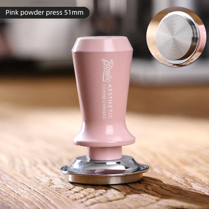 Bincoo GYKF1807 Premium Spring-Loaded Espresso Tamper 51mm/58mm Compatible Threaded Bottom  for Even Tamping Barista Essential Tool