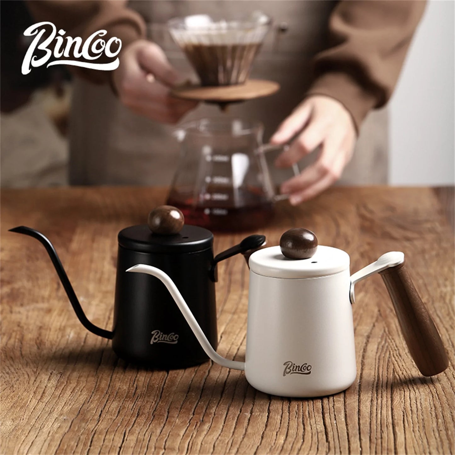 Bincoo Mini Pour Over Kettle Small Portable Stainless Steel Gooseneck Pot for Hanging Ear Coffee Watering Pot