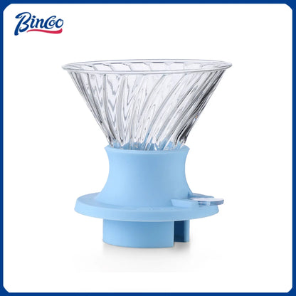 BINCOO Reusable Immersion Coffee Dripper Filters V02 Set Switch Pour Over Dripper Hand Brewing Coffee Maker Glass Coffee Filters