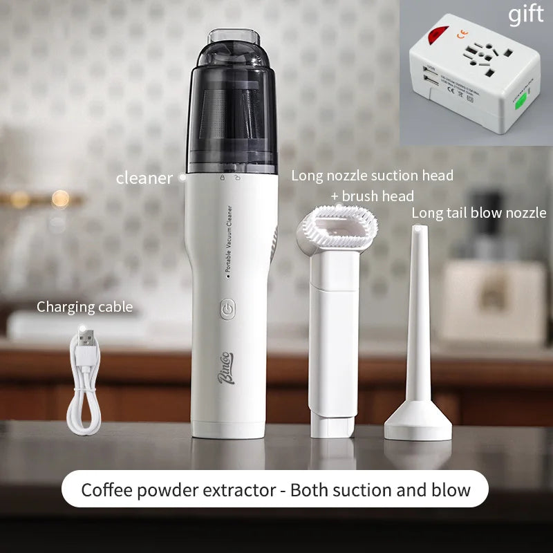 Bincoo Coffee Powder Machine Coffee Extractor Vacuum Cleaner Desktop Cleaning Small Wireless Charging Powder Extractor Barista