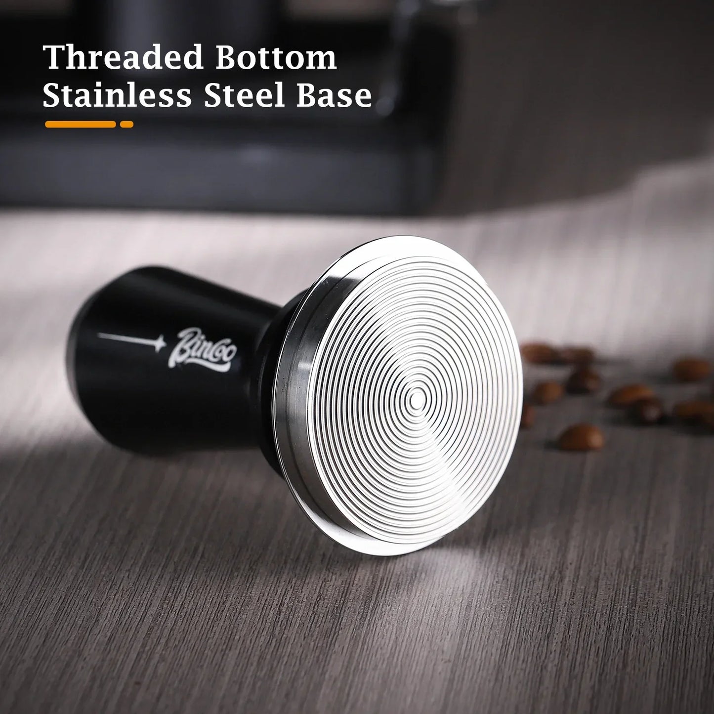 Bincoo Coffee Tamper with Threaded Spring Mechanism 51/58mm Universal Espresso Tamping Pressing Tool Barista Accessories