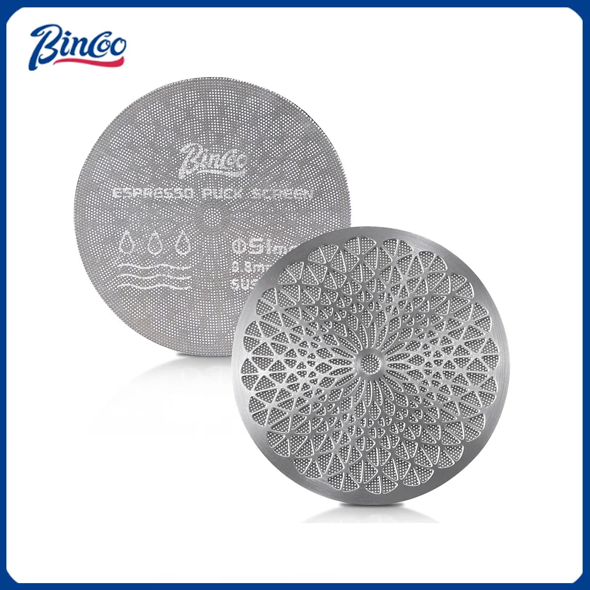 Bincoo Kaleidoscope Secondary Water Distribution Net Italian Coffee Powder Bowl Sintered Piece for Uniform Extraction Stainless