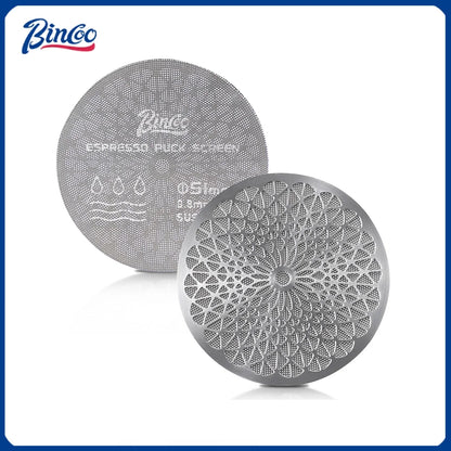 Bincoo Kaleidoscope Secondary Water Distribution Net Italian Coffee Powder Bowl Sintered Piece for Uniform Extraction Stainless