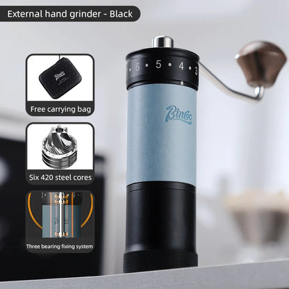Bincoo SM12 Coffee Grinder External Adjustment Steel Core Manual Coffee Bean Grinder