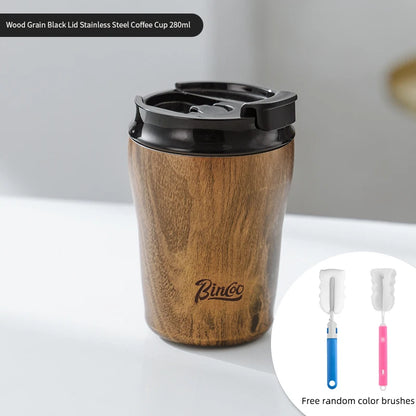 Bincoo 280ml 500ML Stainless Steel Coffee Cup With Ceramic inner liner Double Layer Thermal Mug Travel Car Insulated Water Cups