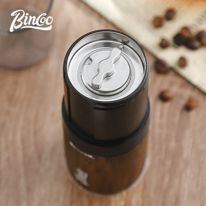 Bincoo Electric Coffee Bean Grinder Small Bean Grinder Portable Mill Stainless Steel Core Hand USB Rechargeable Coffee Grinder