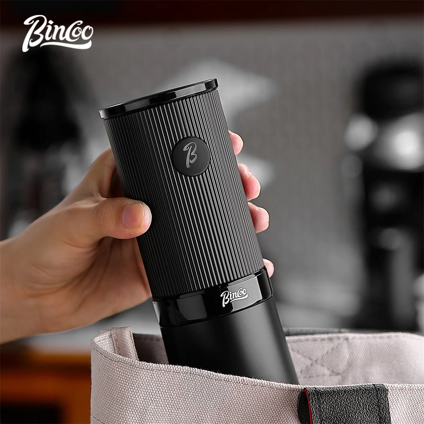 Bincoo Leyou Portable Electric Coffee Grinder, USB Rechargeable Adjustable Grind, Home Outdoor Portable Coffee Grinder
