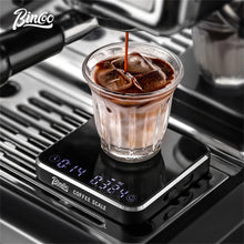 Bincoo Electronic Coffee Scale Digital Metal Body&Mirror Glass Portable Kitchen Scale With Timer Precision 0.01g Weight Barista