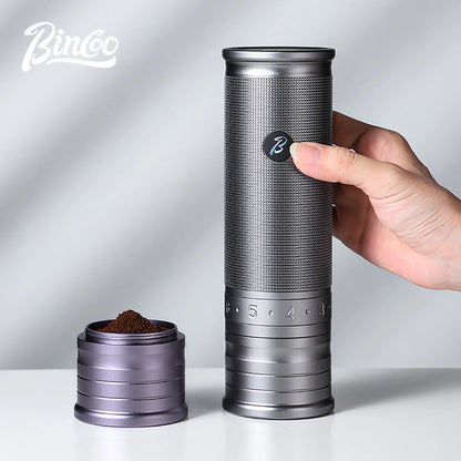 Bincoo Portable Electric Coffee Grinder 420 Steel Core Grinder All-Metal Body Home Outdoor External Italian Small Coffee Grinder