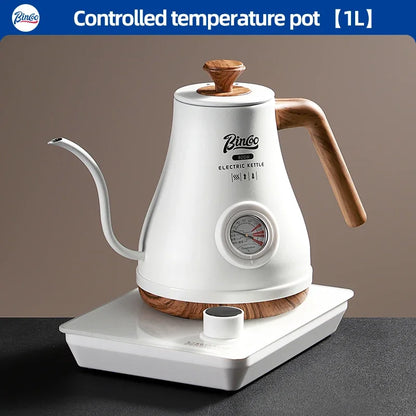 Bincoo Hand Brewed Coffee Pot Intelligent Temperature Control Electric Kettle Kettle Constant Household Coffee Tool 220V 800W 1L