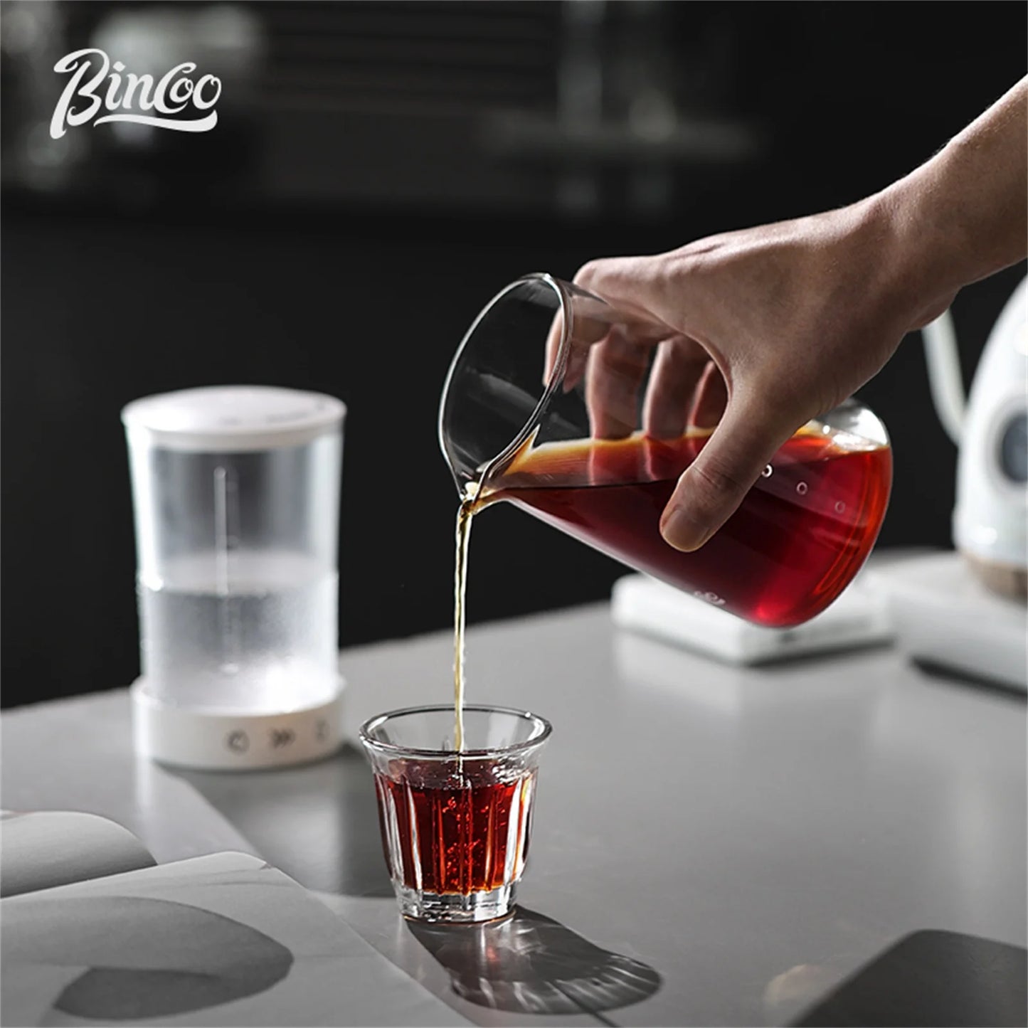 Bincoo Yipin Cold Drip Tower 450ml, Borosilicate Lower Pot & PCTG Upper Pot, Iced/Cold Brew Coffee Maker, Home & Cafe Cold Brew