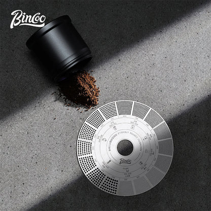 Bincoo GYKF2330 Coffee Grind Size Guide Card for Comparing Fineness and Coarseness Espresso and Pour Over Coffee to Achieve Ideal Grind