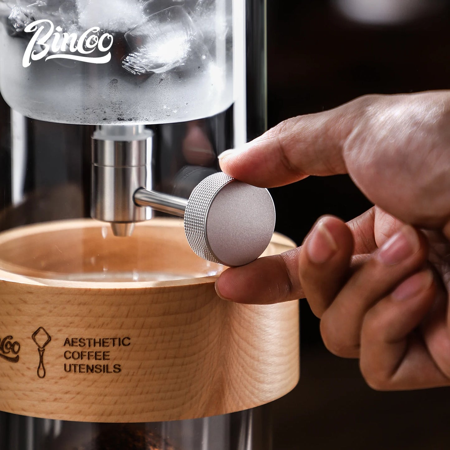 Bincoo GYKF2287 Large Capacity Cold Brew Coffee Pot Double Walled Glass Construction Slow Drip Filtration Perfect for Home Use andBarista