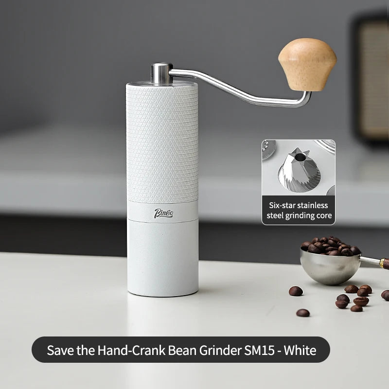 Bincoo Manual Coffee Grinder, 420 Stainless Steel Burrs, Professional Double Bearing Adjustable Grinder,Portable Coffee Grinding