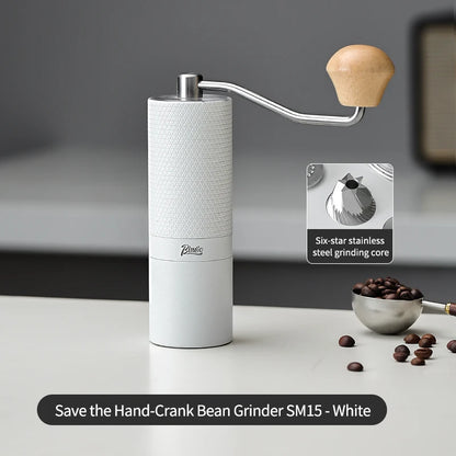 Bincoo Manual Coffee Grinder, 420 Stainless Steel Burrs, Professional Double Bearing Adjustable Grinder,Portable Coffee Grinding