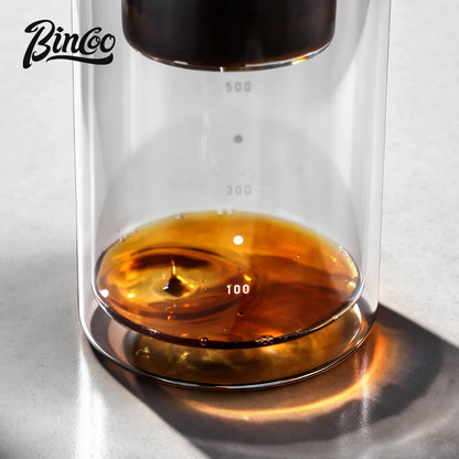 Bincoo GYKF2287 Large Capacity Cold Brew Coffee Pot Double Walled Glass Construction Slow Drip Filtration Perfect for Home Use andBarista