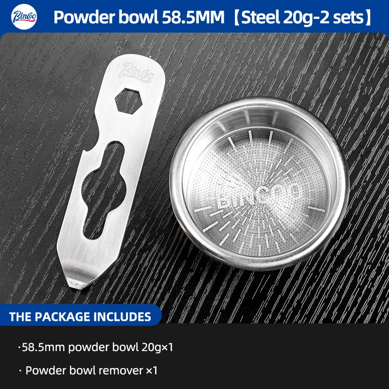 BINCOO High Precision Extraction Matrix Basket Filter,Micro Sieve Filter Basket Stainless Steel Portafilter Basket for 51/58.5mm