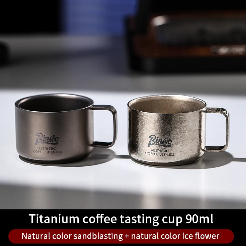 Bincoo Professional Pure Titanium Cup 45g Net Weight High Strength Lightweight Design 5 Colors Available Extreme Durability