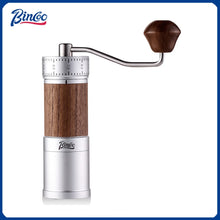 Bincoo Manual Coffee Grinder 38mm CNC 420 6-Star Steel Burr 9-Grade External Adjustment Aluminum Body for Precise Hand Grinding