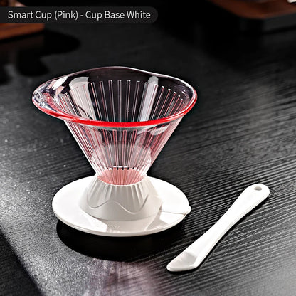 BINCOO 600ml Reusable Immersion Coffee Dripper Filters Smart Pour Over Drip Hand-Brewed Coffee Maker Tritan Coffee Filters Cup
