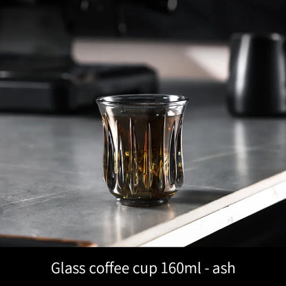 BINCOO 90ml-400ml Glass Coffee Cup Drinking Glasses for Espresso Cappuccino Latte Mug Juice Cocktails Home Kitchen Barista Tools