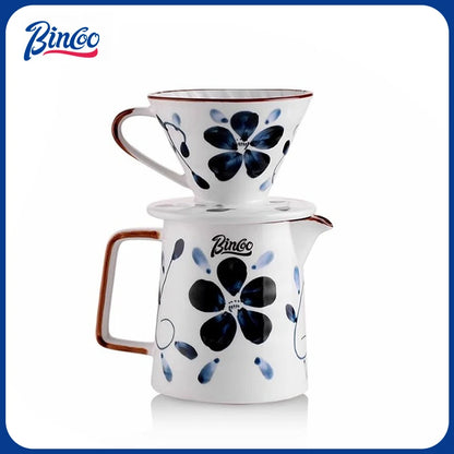 Bincoo Hand Brewing Coffee Pot Set Ceramic Filter Cup Sharing Pot Coffee Kettle Coffee Utensils 400ML 600ML