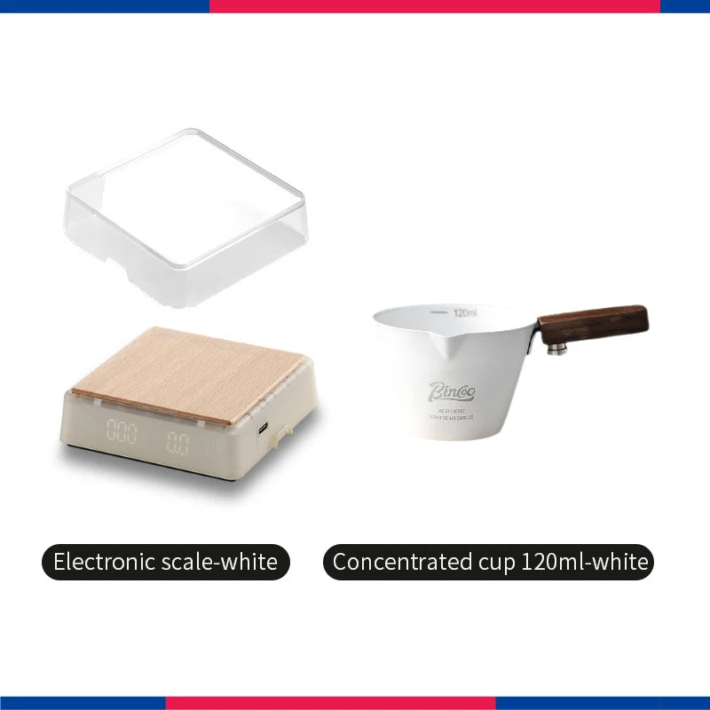 Bincoo 120mL Measuring Cup With Coffee Scale Stainless steel Coffee Extract Cup Italian Espresso Coffee Ounce Milk Cup