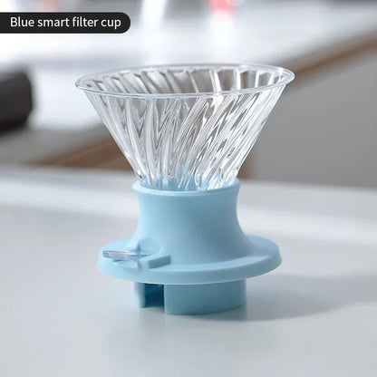 BINCOO Reusable Immersion Coffee Dripper Filters V02 Set Switch Pour Over Dripper Hand Brewing Coffee Maker Glass Coffee Filters