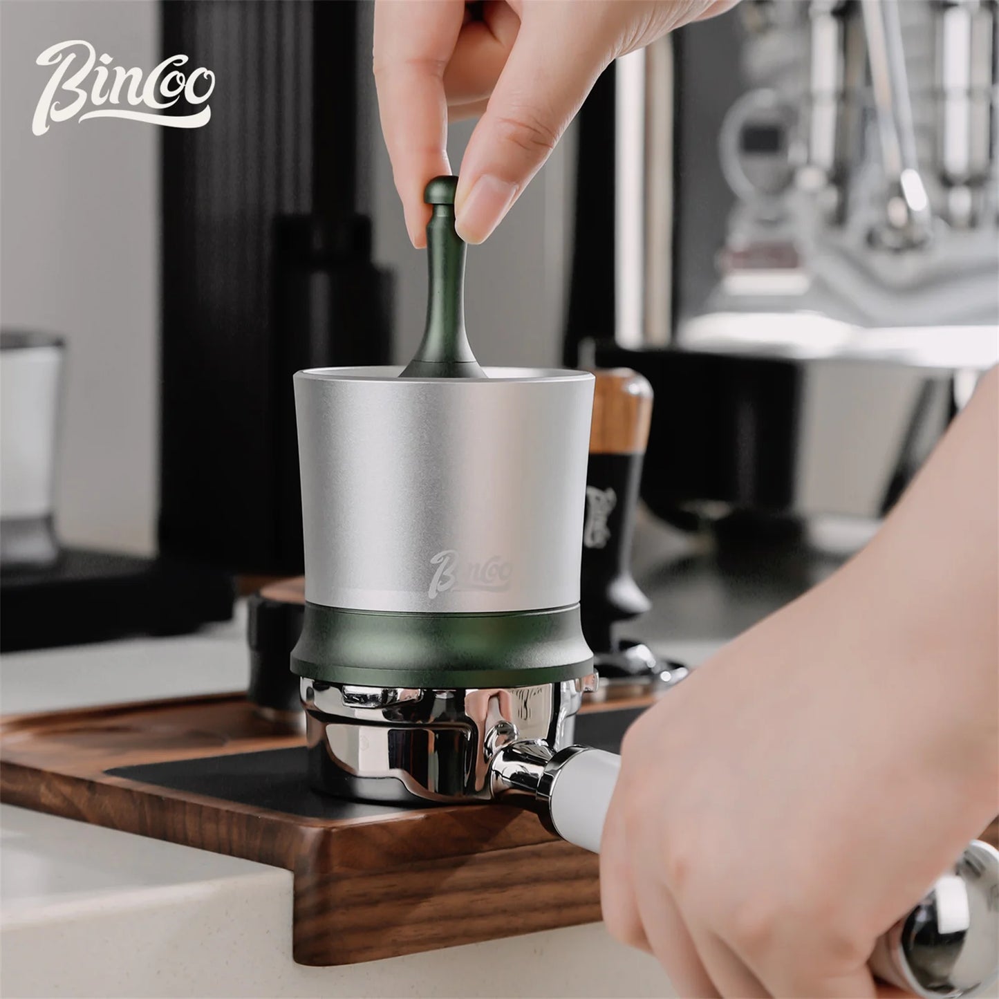 BINCOO 58mm Dosing Shakers Espresso Coffee Powder Receiver Container Espresso Grounds Dosing Cup Barista Coffee Accessories
