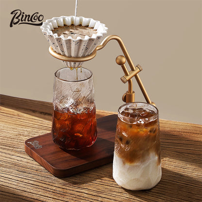 Bincoo GYKF2313 Premium Glass Coffee Cup Collection Retro Aesthetic for Dirty Coffee AmericanoEspresso High Quality for Home Cafe Use