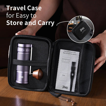 Bincoo Professional  Upgrade Manual Coffee Grinder CNC Stainless Steel Burr Adjustable Foldable Hand-Crank Coffee Bean Grinding