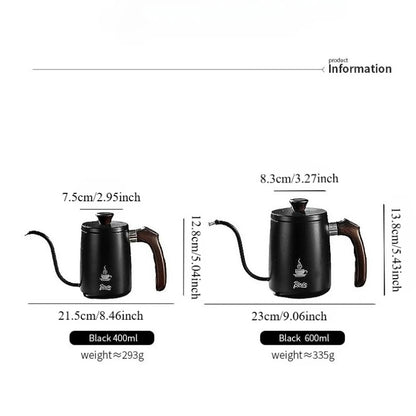 Bincoo Pour Over Coffee Kettle Gooseneck Stainless Steel Drip Kettle 350ml Long Spout Water Pot for Hand Brew Coffee Tea