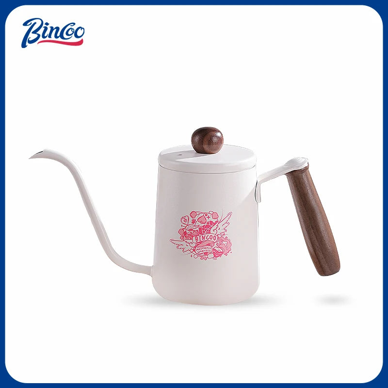 Bincoo 600 ML Coffee Gooseneck Kettle Cafe Camping Drip Pot  Barista Accessories Tools Coffeeware Utensils Tea Water