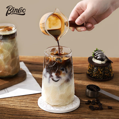 Bincoo GYKF2313 Premium Glass Coffee Cup Collection Retro Aesthetic for Dirty Coffee AmericanoEspresso High Quality for Home Cafe Use