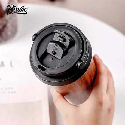 Bincoo Vacuum Insulated Coffee Tumbler 500ML – Stainless Steel Portable Travel Mug for Hot & Cold Drinks, Car Friendly