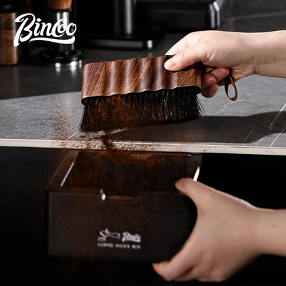 Bincoo Coffee Grinder Brush Wooden Handle Cleaning Tool for Machine Gaps Desktop Hanging Home Bar Barista Accessories