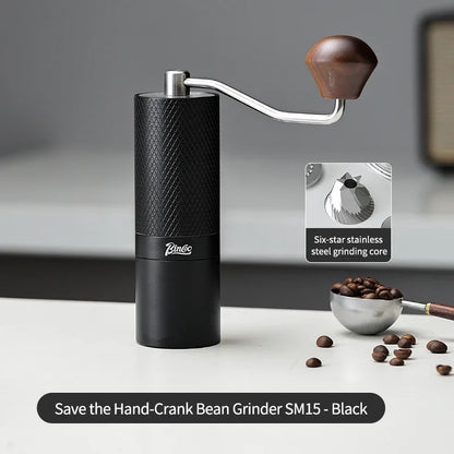 Bincoo Manual Coffee Grinder, 420 Stainless Steel Burrs, Professional Double Bearing Adjustable Grinder,Portable Coffee Grinding