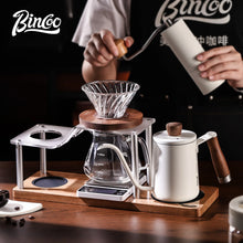 Bincoo Professional Coffee Dripper Stand Acrylic Body Anti-Slip Base and Sturdy Aluminum Frame for Secure Organized Storage
