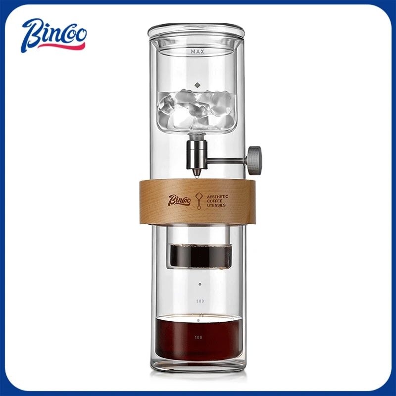Bincoo GYKF2287 Large Capacity Cold Brew Coffee Pot Double Walled Glass Construction Slow Drip Filtration Perfect for Home Use andBarista