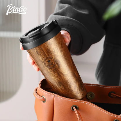 Bincoo 500ML 304 Stainless Steel Coffee Cup With Ceramic inner liner Double Layer Thermal Mug Portable Travel Car Insulated Cups