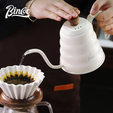 BINCOO 600ML Hand Brewed Coffee Pot 304 Stainless Steel Household Narrow Mouth Coffee Drip Kettle Pot Pour Over Coffee Tea Pots